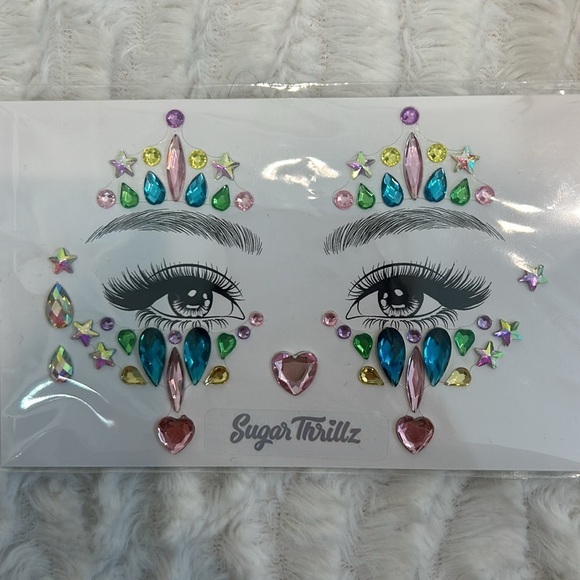 SUGAR THRILLZ DOLLS KILL MAKE UP FACE GEM & EYELASHES BUNDLE NEW W TAGS PINK - Picture 3 of 4